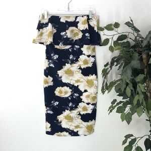 Favlux Floral Strapless Bodycon Dress